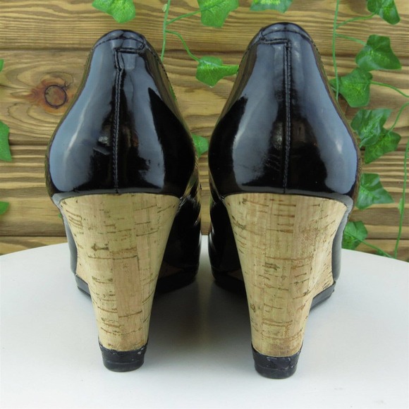 GNW Women Peep Toe Heel Shoes Molly Black Synthetic Size 8.5 Medium (B, M) - Picture 4 of 6